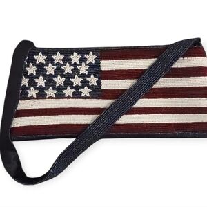 Beaded American Flag bag
